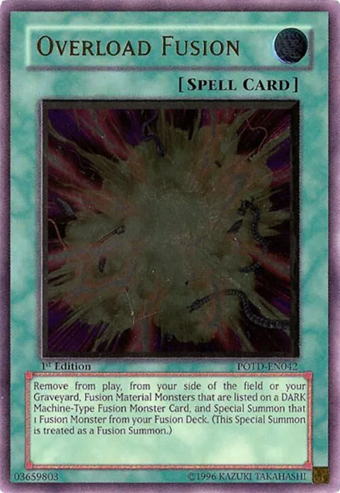Overload Fusion Ultimate Rare POTD-EN042 1st Edition Yu-Gi-Oh card from Power of the Duelist