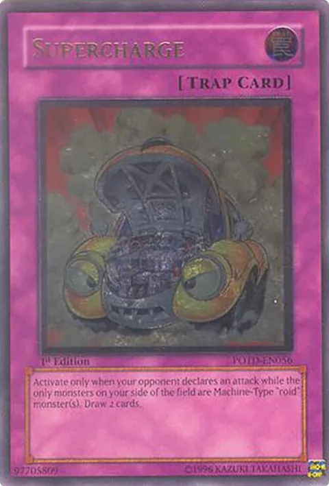 Supercharge Ultimate Rare POTD-EN056 Unlimited Yu-Gi-Oh card from Power of the Duelist