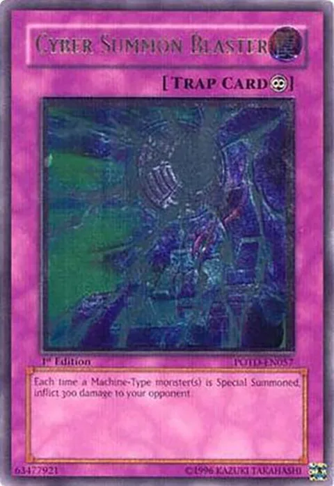 Cyber Summon Blaster Ultimate Rare POTD-EN057 Unlimited Yu-Gi-Oh card from Power of the Duelist