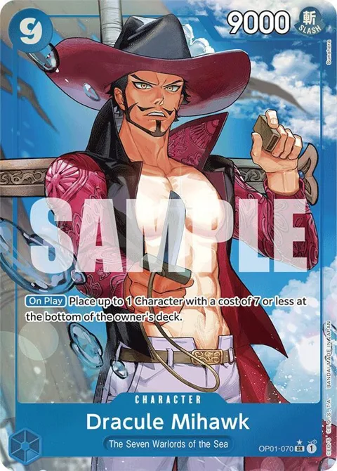 Dracule Mihawk Alt Art OP01-070 PRB01 One Piece card from Premium Booster -The Best-