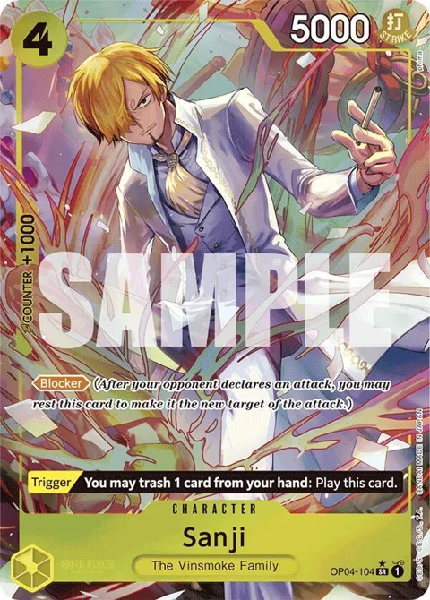 Sanji Alt Art OP04-104 PRB01 One Piece card from Premium Booster -The Best-