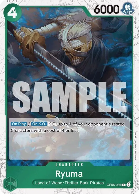 Ryuma Jolly Roger Foil OP06-036 One Piece card from Premium Booster -The Best-