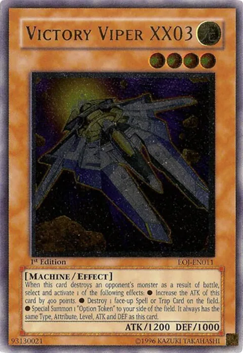 Victory Viper XX03 Ultimate Rare EOJ-EN011 Yu-Gi-Oh card from Enemy of Justice