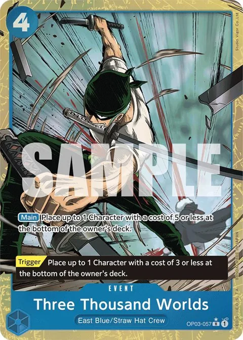 Three Thousand Worlds Alt Art OP03-057 One Piece card from Premium Booster -The Best-