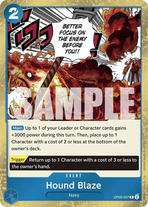 Hound Blaze Jolly Roger Foil OP05-057 One Piece card from Premium Booster -The Best-