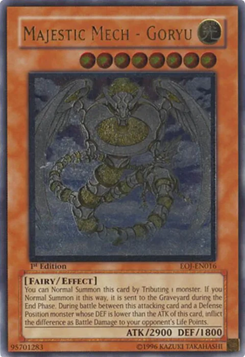 Majestic Mech - Goryu Ultimate Rare EOJ-EN016 Yu-Gi-Oh card from Enemy of Justice