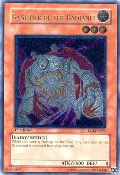 Banisher of the Radiance Ultimate Rare EOJ-EN022 1st Edition Yu-Gi-Oh card from Enemy of Justice