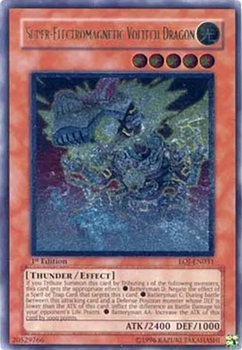 Super-Electromagnetic Voltech Dragon Ultimate Rare EOJ-EN031 Yu-Gi-Oh card from Enemy of Justice