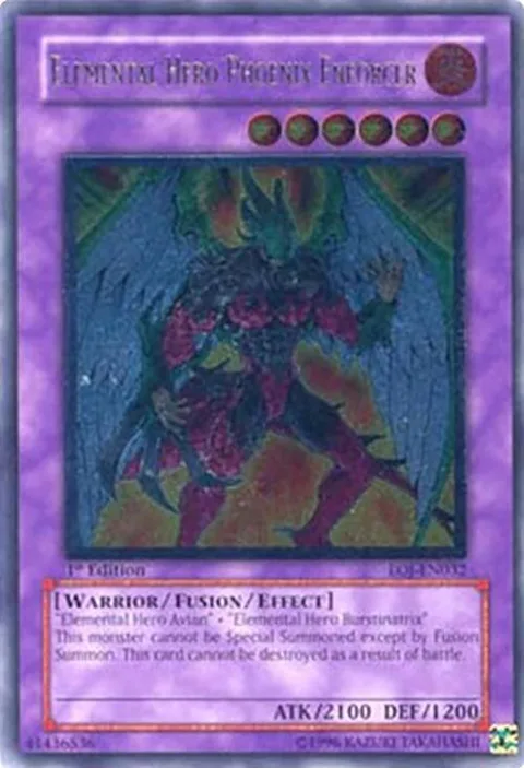 Elemental Hero Phoenix Enforcer Ultimate Rare EOJ-EN032 Yu-Gi-Oh card from Enemy of Justice