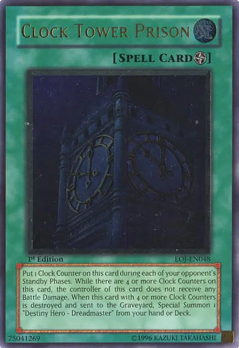 Clock Tower Prison Ultimate Rare EOJ-EN048 Yu-Gi-Oh card from Enemy of Justice