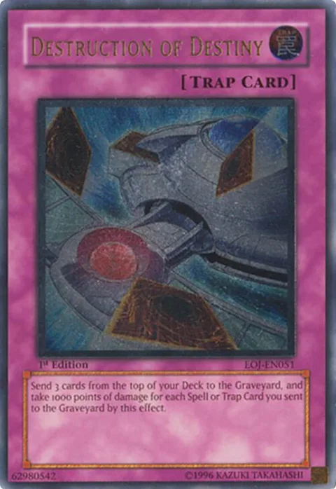 Destruction of Destiny Ultimate Rare EOJ-EN051 Unlimited Yu-Gi-Oh card from Enemy of Justice
