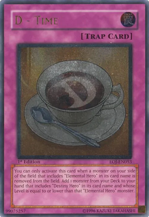D - Time Ultimate Rare EOJ-EN053 1st Edition Yu-Gi-Oh card from Enemy of Justice