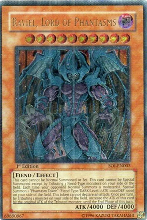 Raviel, Lord of Phantasms Ultimate Rare SOI-EN003 Unlimited Yu-Gi-Oh card from Shadow of Infinity