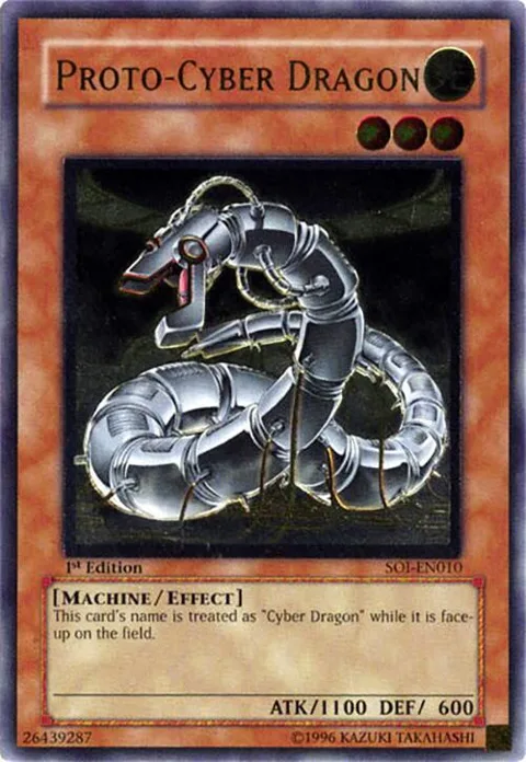 Proto-Cyber Dragon Ultimate Rare SOI-EN010 1st Edition Yu-Gi-Oh card from Shadow of Infinity