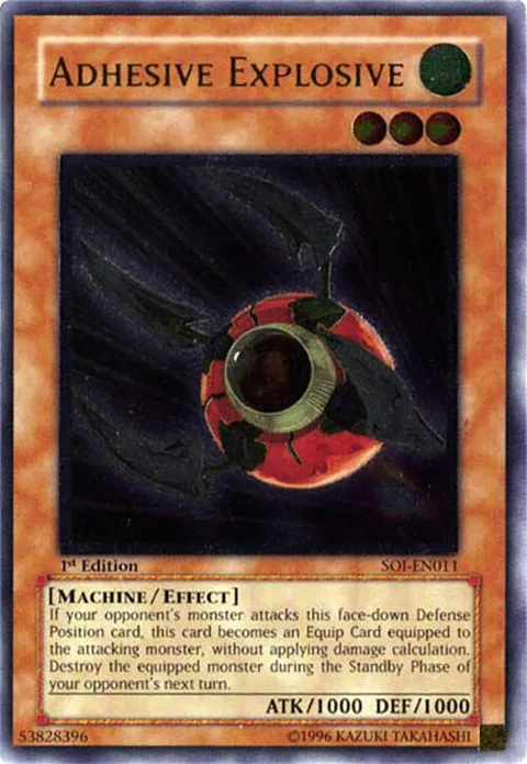 Adhesive Explosive Ultimate Rare SOI-EN011 1st Edition Yu-Gi-Oh card from Shadow of Infinity