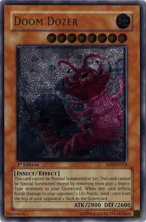 Doom Dozer Ultimate Rare SOI-EN024 1st Edition Yu-Gi-Oh card from Shadow of Infinity
