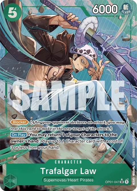 Trafalgar Law Alt Art OP01-047 PRB01 One Piece card from Premium Booster -The Best-
