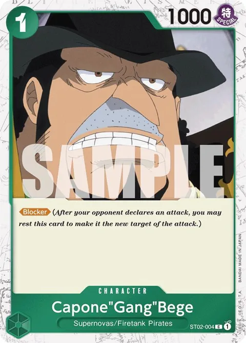 Capone"Gang"Bege Jolly Roger Foil ST02-004 One Piece card from Premium Booster -The Best-