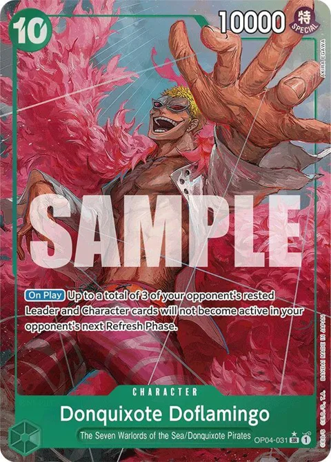 Donquixote Doflamingo Alt Art OP04-031 PRB01 One Piece card from Premium Booster -The Best-