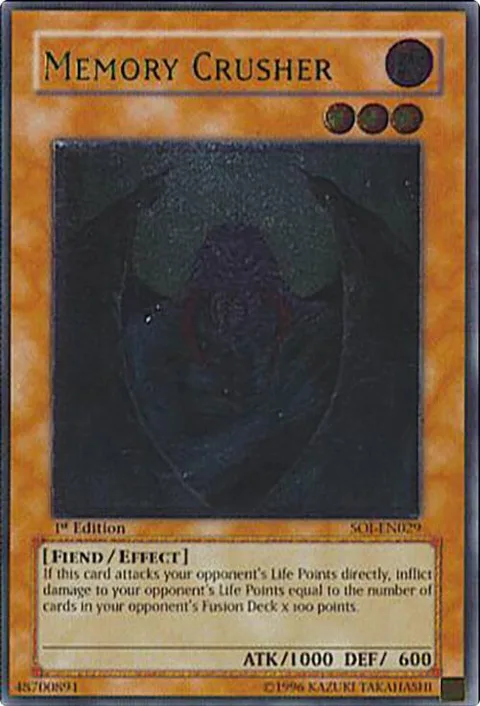Memory Crusher Ultimate Rare SOI-EN029 Unlimited Yu-Gi-Oh card from Shadow of Infinity