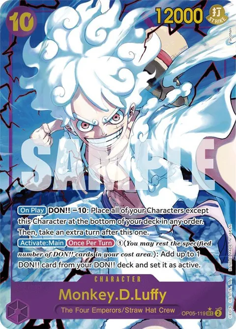Monkey.D.Luffy Alt Art OP05-119 PRB01 One Piece card from Premium Booster -The Best-