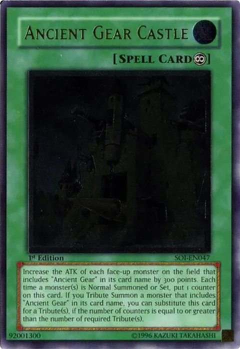 Ancient Gear Castle Ultimate Rare SOI-EN047 Yu-Gi-Oh card from Shadow of Infinity