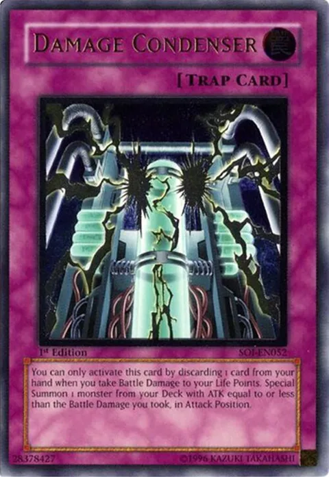 Damage Condenser Ultimate Rare SOI-EN052 Unlimited Yu-Gi-Oh card from Shadow of Infinity