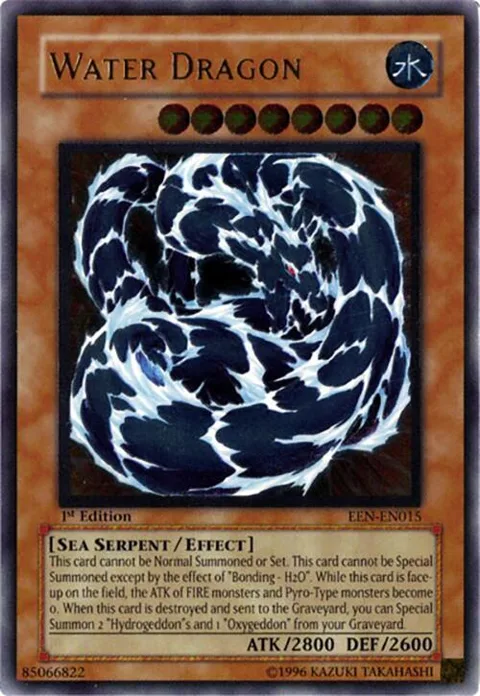 Water Dragon Ultimate Rare EEN-EN015 Yu-Gi-Oh card from Elemental Energy