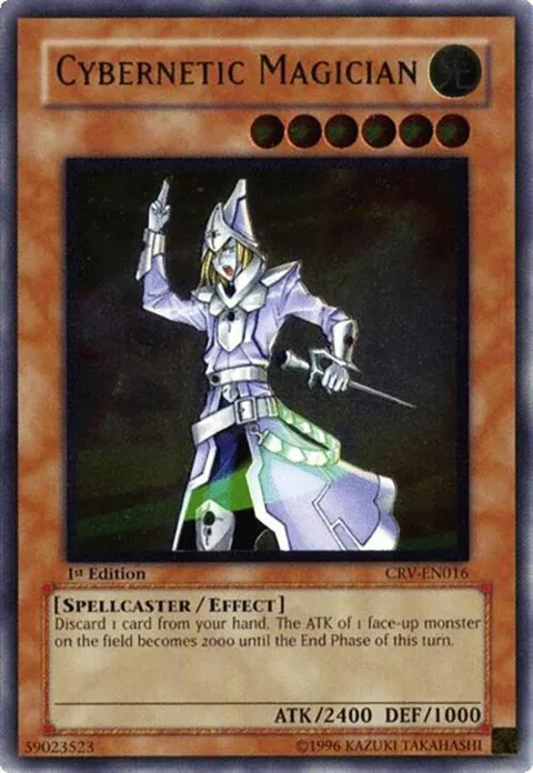 Cybernetic Magician Ultimate Rare CRV-EN016 Unlimited Yu-Gi-Oh card from Cybernetic Revolution