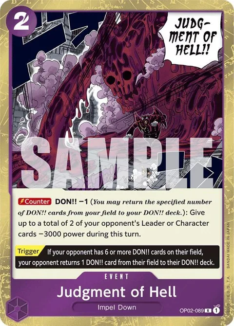 Judgment of Hell Jolly Roger Foil OP02-089 One Piece card from Premium Booster -The Best-