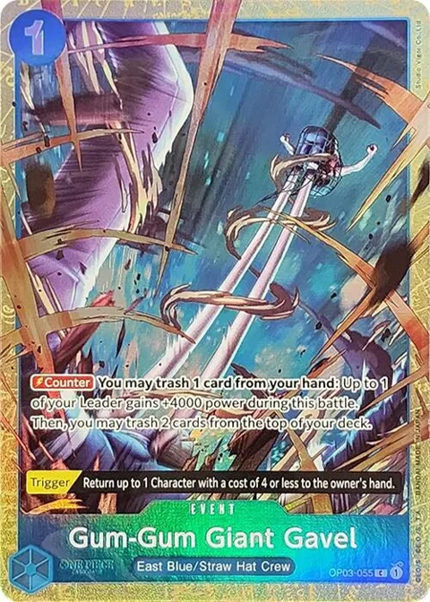 Gum-Gum Giant Gavel Premium Card Collection -Best Selection Vol. 2- OP03-055 One Piece card from One Piece Promotion Cards
