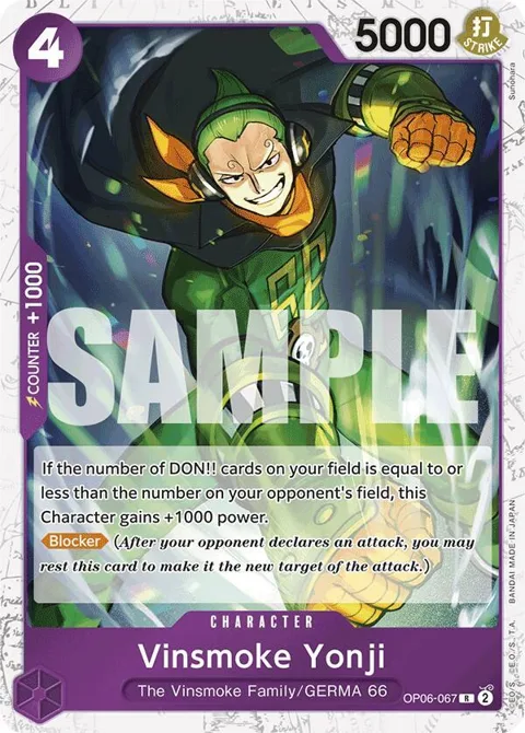Vinsmoke Yonji Jolly Roger Foil OP06-067 One Piece card from Premium Booster -The Best-