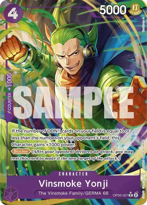 Vinsmoke Yonji Alt Art OP06-067 One Piece card from Premium Booster -The Best-