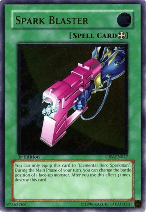 Spark Blaster Ultimate Rare CRV-EN047 1st Edition Yu-Gi-Oh card from Cybernetic Revolution