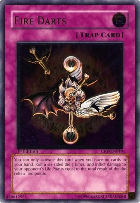Fire Darts Ultimate Rare CRV-EN049 Unlimited Yu-Gi-Oh card from Cybernetic Revolution