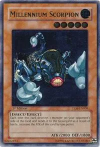 Millennium Scorpion Ultimate Rare TLM-EN009 1st Edition Yu-Gi-Oh card from The Lost Millennium