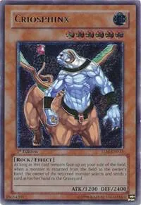 Criosphinx Ultimate Rare TLM-EN013 Unlimited Yu-Gi-Oh card from The Lost Millennium