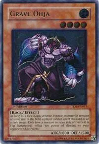 Grave Ohja Ultimate Rare TLM-EN017 1st Edition Yu-Gi-Oh card from The Lost Millennium