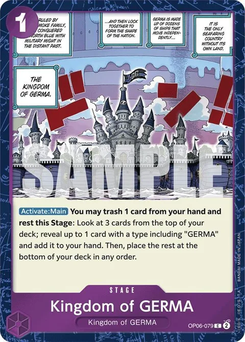 Kingdom of GERMA Jolly Roger Foil OP06-079 One Piece card from Premium Booster -The Best-