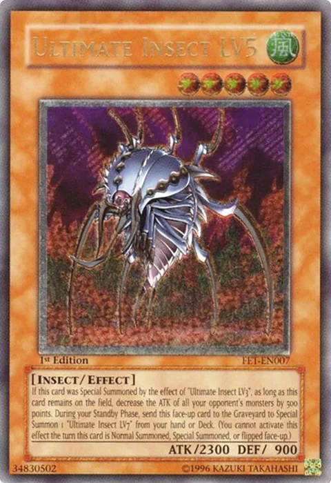 Ultimate Insect LV5 Ultimate Rare FET-EN007 1st Edition Yu-Gi-Oh card from Flaming Eternity