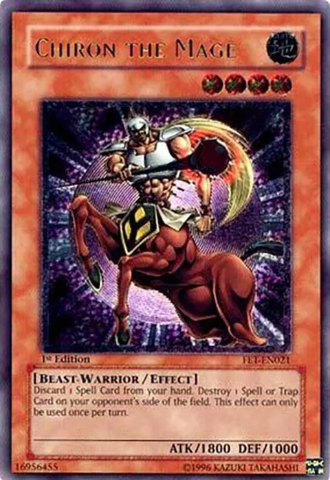 Chiron the Mage Ultimate Rare FET-EN021 1st Edition Yu-Gi-Oh card from Flaming Eternity