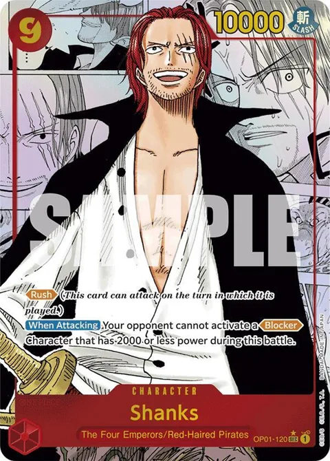 Shanks Manga OP01-120 One Piece card from Premium Booster -The Best-