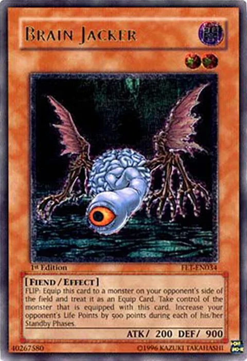 Brain Jacker Ultimate Rare FET-EN034 1st Edition Yu-Gi-Oh card from Flaming Eternity