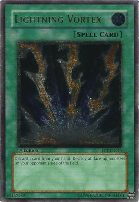 Lightning Vortex Ultimate Rare FET-EN040 Unlimited Yu-Gi-Oh card from Flaming Eternity