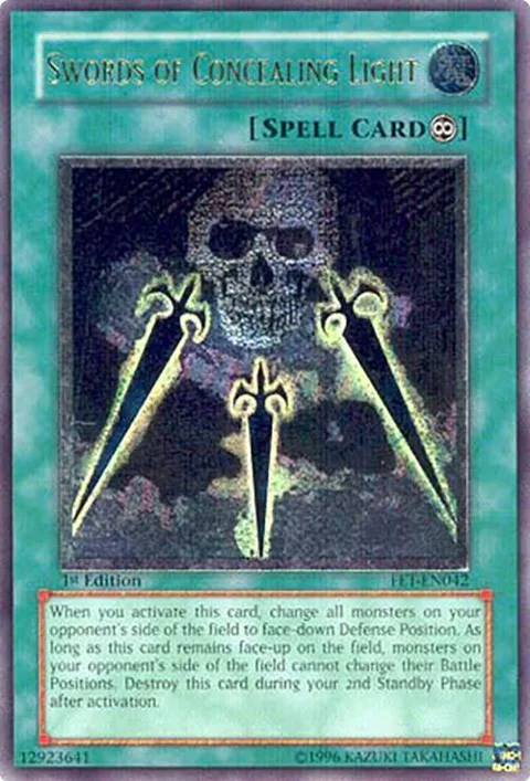 Swords of Concealing Light Ultimate Rare FET-EN042 Unlimited Yu-Gi-Oh card from Flaming Eternity