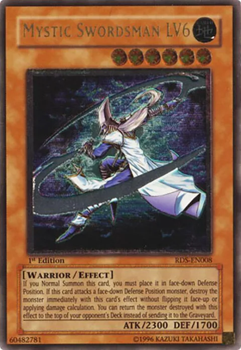 Mystic Swordsman LV6 Ultimate Rare RDS-EN008 Yu-Gi-Oh card from Rise of Destiny
