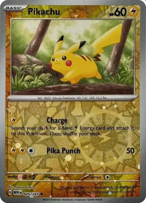Pikachu - 025/165 Reverse Cosmos Holo Costco Exclusive #025/165 Holofoil Pokémon card from Miscellaneous Cards & Products