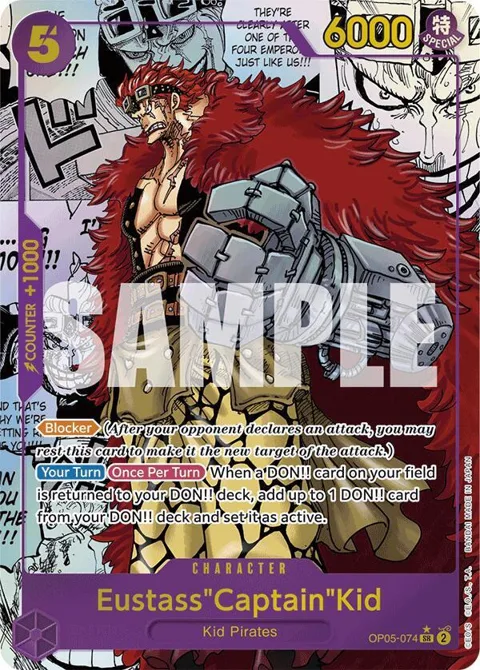 Eustass"Captain"Kid Manga OP05-074 One Piece card from Premium Booster -The Best-