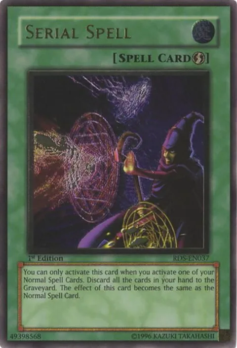 Serial Spell Ultimate Rare RDS-EN037 1st Edition Yu-Gi-Oh card from Rise of Destiny