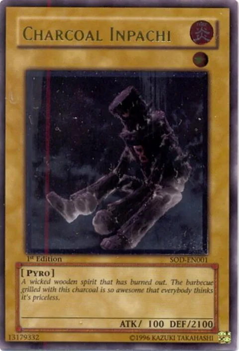 Charcoal Inpachi Ultimate Rare SOD-EN001 Unlimited Yu-Gi-Oh card from Soul of the Duelist